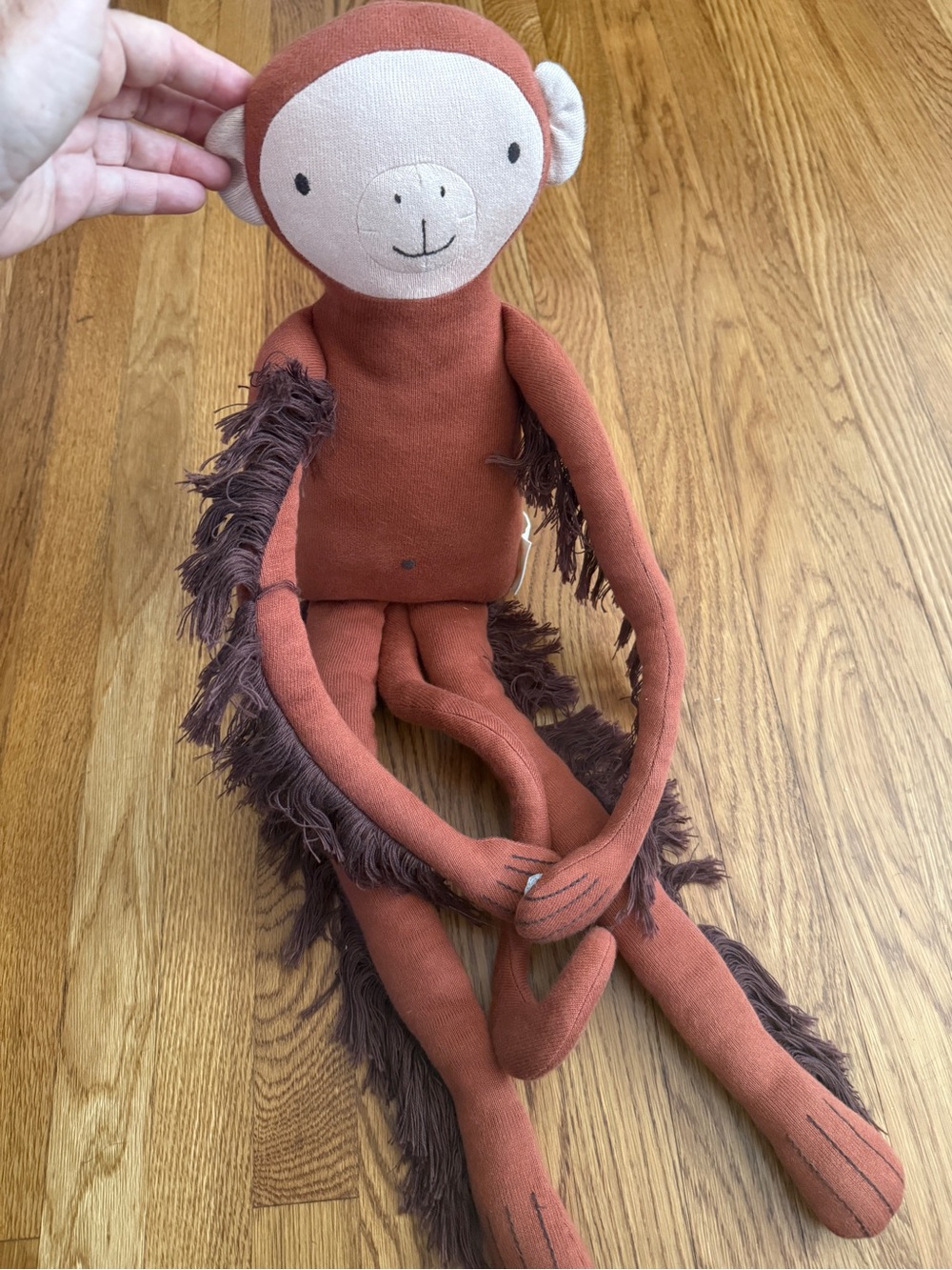 Meri Meri Brown stuffed monkey knit plush
